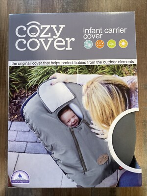 NIB Cozy Cover Infant Carrier Cover Gray Protect Baby From Outdoor Elements