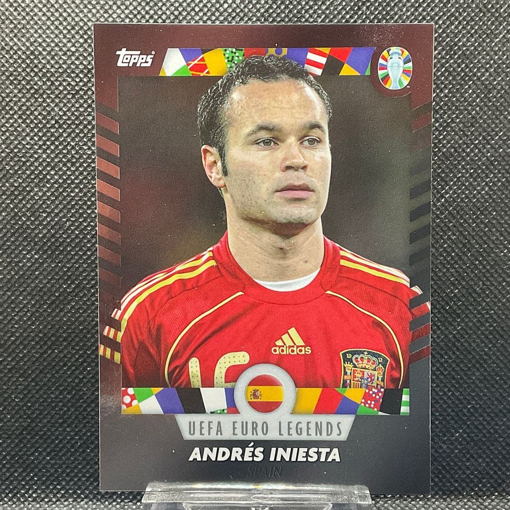 2024 Topps Platinum Jose Mourinho Andres Iniesta Euro Legends Spain Card