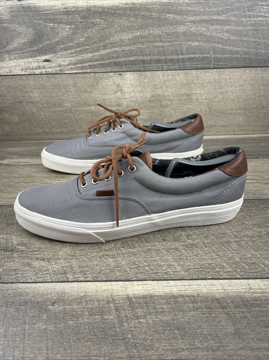 Grey and brown leather sale vans