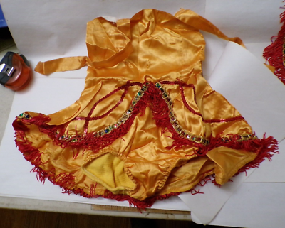 Vintage Baby Toddler Gold Dress (With Shorts) And shoulder Piece (READ)  (SC-49) | eBay