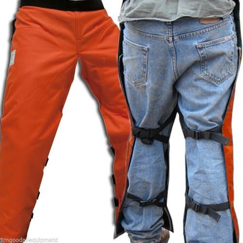 Chain Saw Owners,Protect Your Legs,Safety Chaps,OSHA Approved,Orange,Short Leg eBay