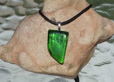 Gaia Stone aka Helenite Free Form Stone Crystal Pendant Necklace