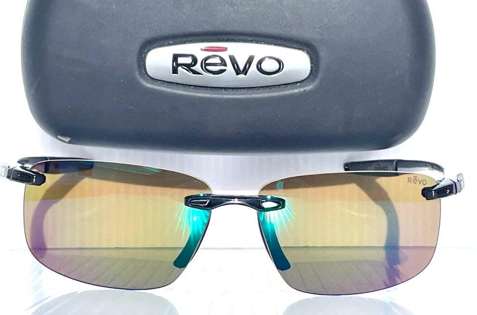 NUEVO REVO DESCEND N Negro Brillante POLARIZADO Lente Evergreen Gafas de Sol 4059 01 GN Foto 2 de 4
