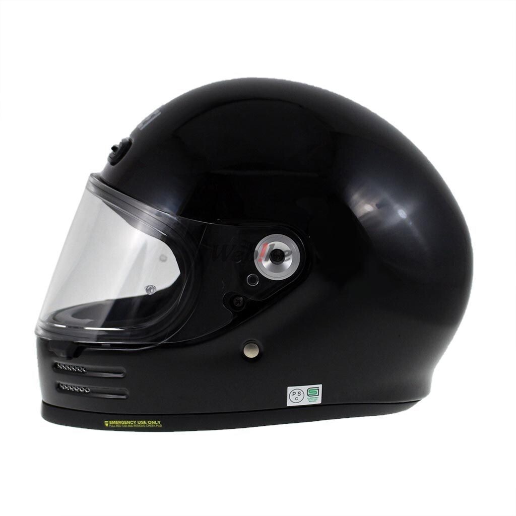 Shoei Glamster Black Neo Classic Retro Full Face Helmet Size S M L