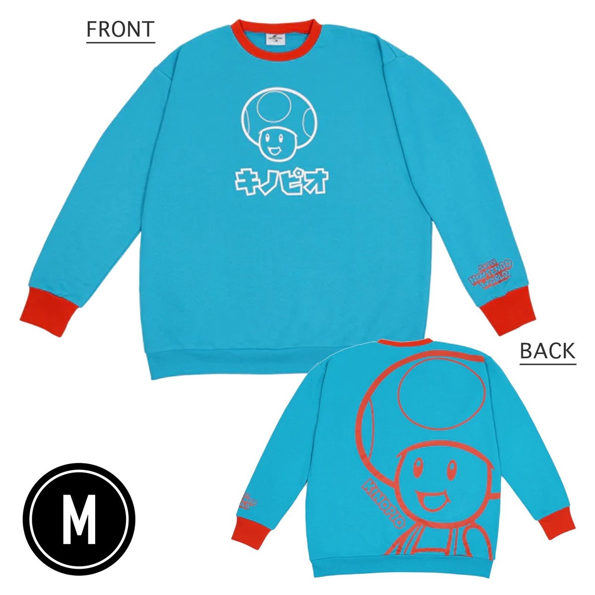 USJ Universal Studios Japan Super Nintendo World Toad Sweatshirt M