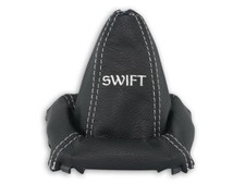 SCHALTMANSCHETTE FÜR SUZUKI SWIFT 10-17 SCHALTSACK LEDER STICKEREI FADEN WEISS