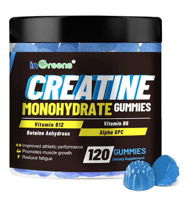 inGreens Creatine Monohydrate Gummies 6g per Serving, Sugar Free Creatine Supple