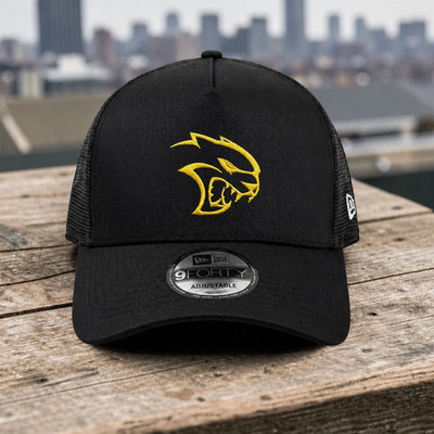 Dodge Hell Cat Embroidered Logo Trucker Cap Adjustable Unisex Fit