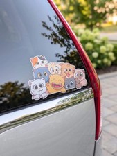 Cute Cat Pile Vinyl Decal Peeking Cartoon Kittens Car Window Sticker 6" x 3.5