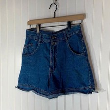 Vintage 90s No Boundaries Denim Shorts Size 7 High Waisted Y2K Grunge Skater