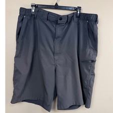 Wrangler Men Outdoor Performance Utility Cargo Shorts Dark Gray Elastic Waist 42
