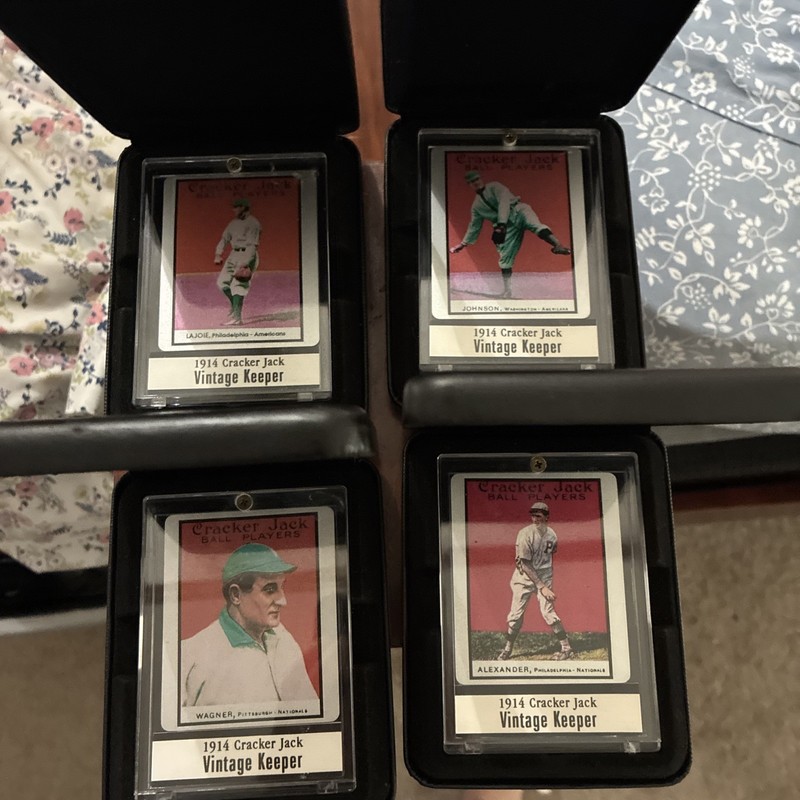 Lots Of Four 1914 Cracker Jack Vintage Keeper Honus Wagner Walter Johnson G.a N.