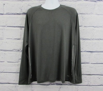 Motion Reflective Active T-shirt Men s XL L/S Charcoal Active Motion NWT.