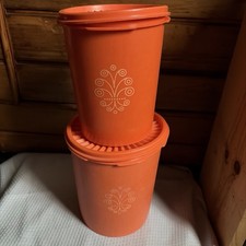 Vintage 1980 s 2 pc. Yellow Tupperware