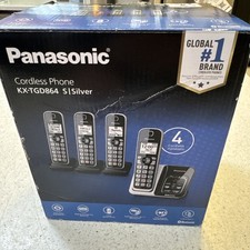 Panasonic KX TGD864 Silver Cordless Phone System 4 Handsets Digital Answering