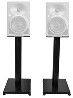 Pair 21” Black Steel Studio Monitor Speaker Stands For Neumann KH 120 Monitors