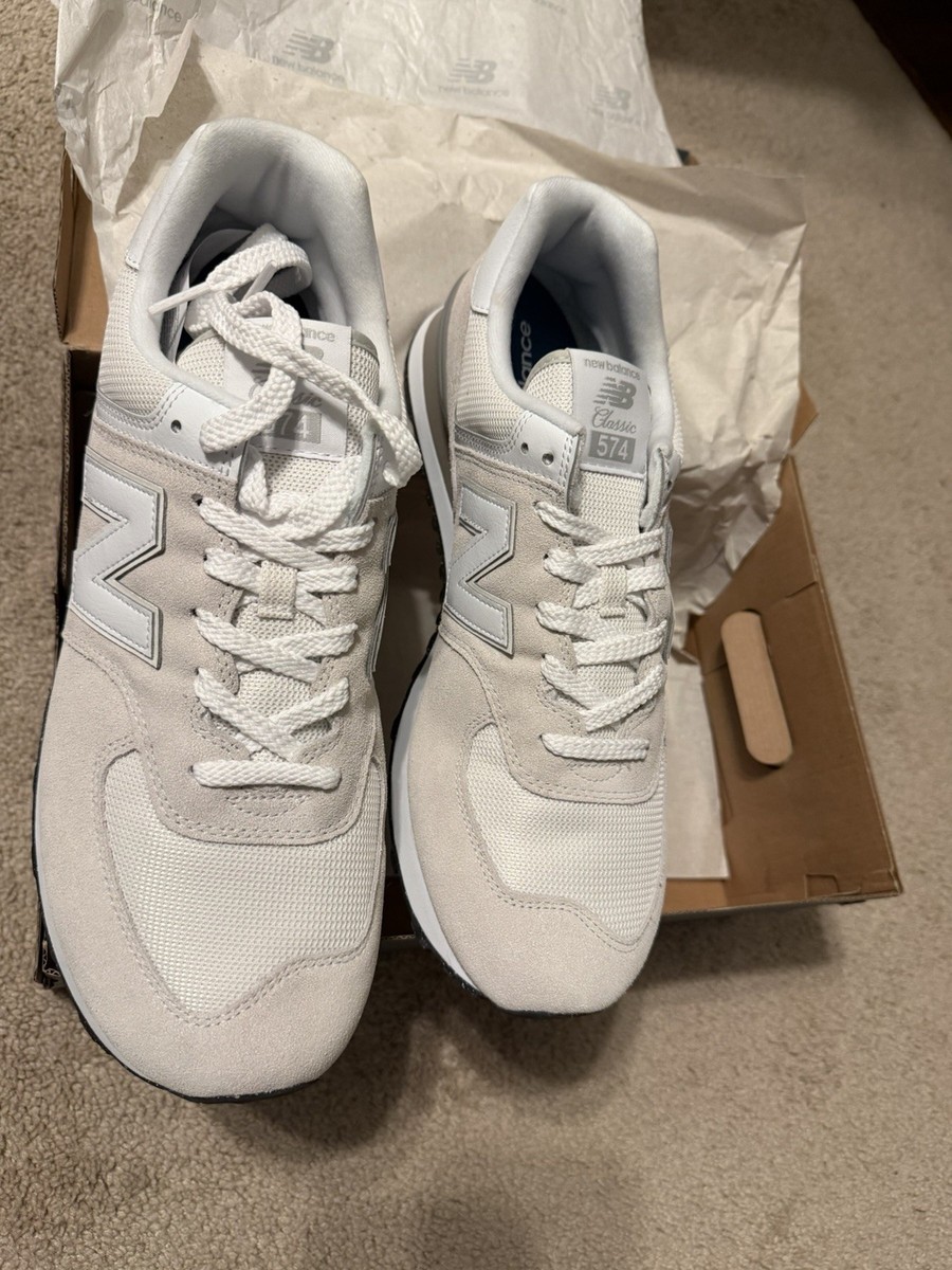 New Balance 574 Core Nimbus Cloud Grey White Suede Mesh  display picture 1