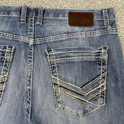 BKE Buckle Denim Tyler Straight Leg Jeans Mens 36L 36x35 Y2K Western Cowboy Work