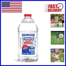 Fubbles 64oz Non-Toxic Bubble Solution: Ideal Refill for Family Fun