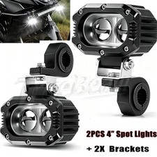 2pcs 4 Inch Spot Offroad Fog Lights Motorcycle Driving Auxiliary Light Led Pods