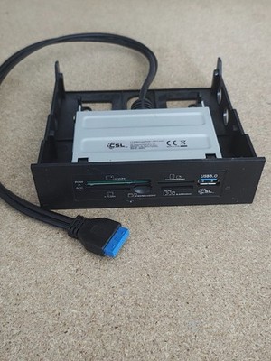 3,5'' Front Panel 2x USB 3.0 CSL Typ 21061 19 Pin intern mit 5,25'' Rahmen  TOP  