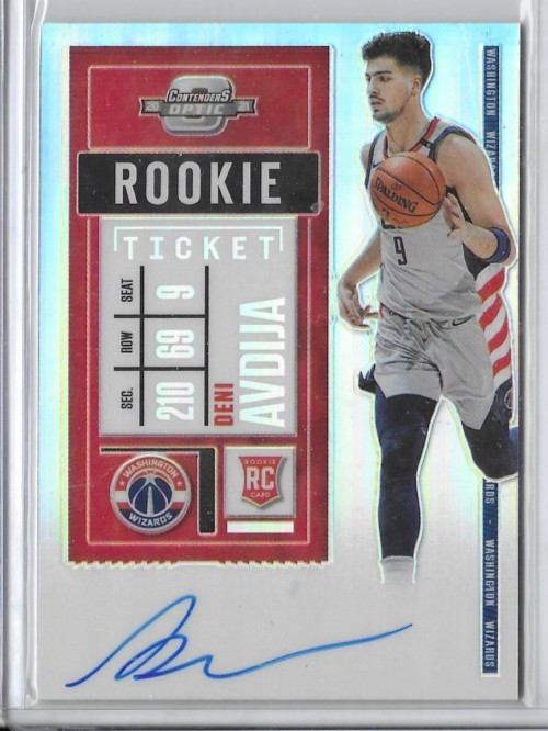 2020-21 Panini Optic Contenders Rookie Ticket Silver Auto RC #110 Deni Avdija