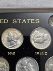 Complete Set 1941 - 1945 Mercury Silver Dimes Capital Plastics W/ Some Toners — photo 7