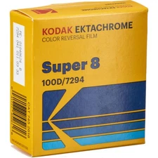 Kodak Ektachrome 100D Color Reversal Film 7294 (Super 8, 50ft Roll)