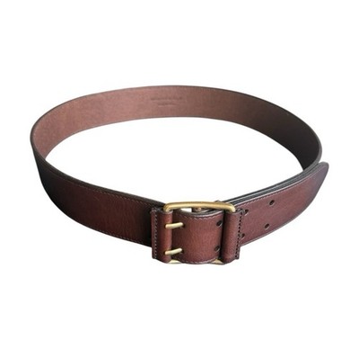 Saint Laurent Dark Brown Wide Leather Belt Size 85cm (Medium) NWOT