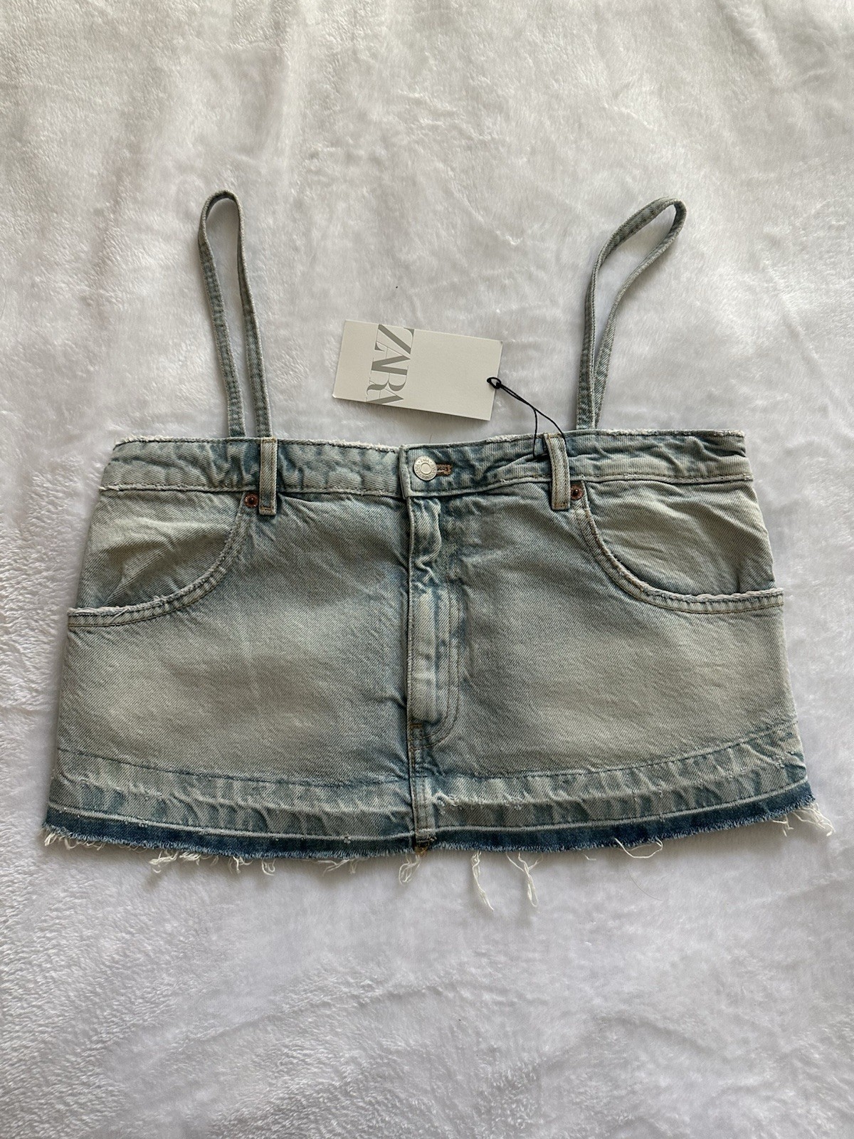 ZARA Denim Top Size M, Never Worn With Tag
