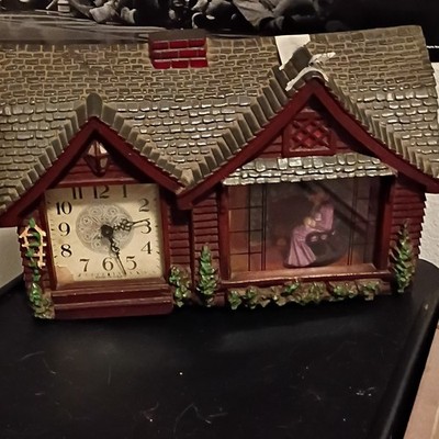 Haddon Products Home Sweet Home Model 530 Lighted Desk Clock Analog House Shape