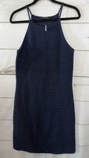 Banana Republic Dress NWT Sz M Navy Blue Crochet Solid Knit Chic Boho