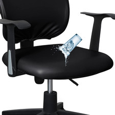 Waterproof Seat Covers Stretchable Desk Chair Cover Leather Computer Chair Sl...