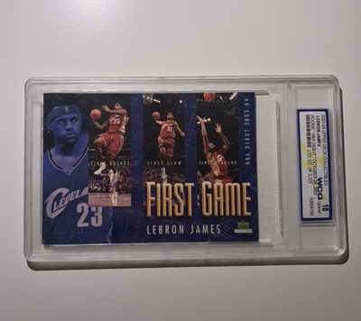 Upper Deck 2003-04 LeBron James #119/2,323 Rookie First Game, WCG GEM MT 10  