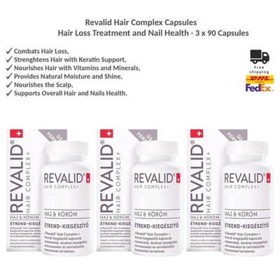Revalid Hair Complex+ Advanced Hair & Nail Support New Formula 3x90 Capsules