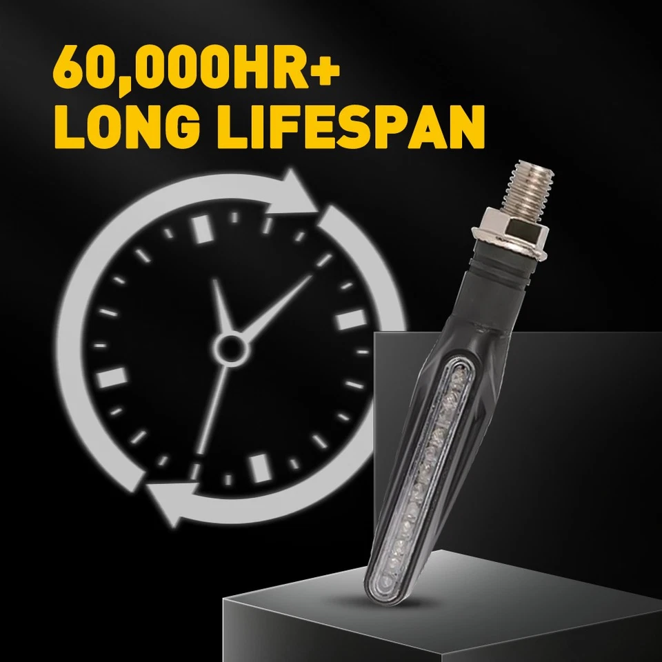 Luz de señal de giro ámbar para motocicleta 4 piezas para Kawasaki Aprilia BMW Ducati Honda EE. UU. Foto 4 de 4