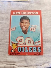1971 Topps #113 KEN HOUSTON Houston Oilers Football Card Rookie RC HOF BV $40. rookie card picture