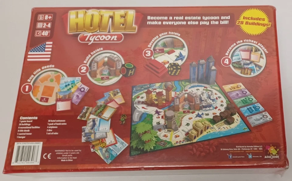 Asmodee Hotel Tycoon 棋盘游戏全新未拆封 — 第 2/4 张图片