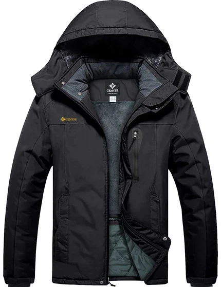 GEMYSE Insulated Waterproof Ski Jacket Winter Snow Coat with Detachable M
