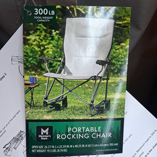 Member's Mark Portable Rocking Chair Gray 300 lb Capacity Metal Frame