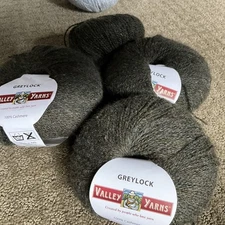 3 Skeins Valley Yarns Greylock 100% Cashmere Yarn-plus some extra