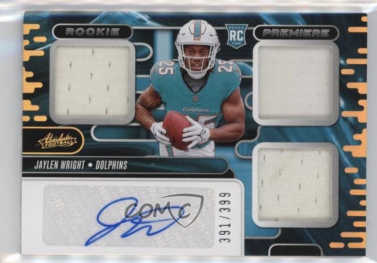2024 Panini Absolute Rookie Premiere Materials /399 Jaylen Wright Auto RC 1oa8