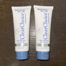2 ClearChoice Sport Shield Sunscreen Natural Face Sunscreen for Daily Use SPF 45
