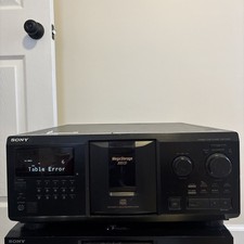 Sony CDP-CX355 Digital Mega Storage 300-CD Table Error Turns On As-Is No Remote