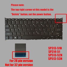 For Acer Spin 5 SP513-52N SP513-53N Spin 3 SP314-51 SP313-51N Keyboard Backlit