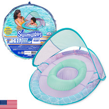 Swimways Baby Spring Float, Baby Pool Float with Canopy UPF Protection, Swimmi