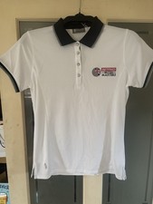 Female size 12/14 Glenmuir Betfred British Masters Golf Polo Shirt White