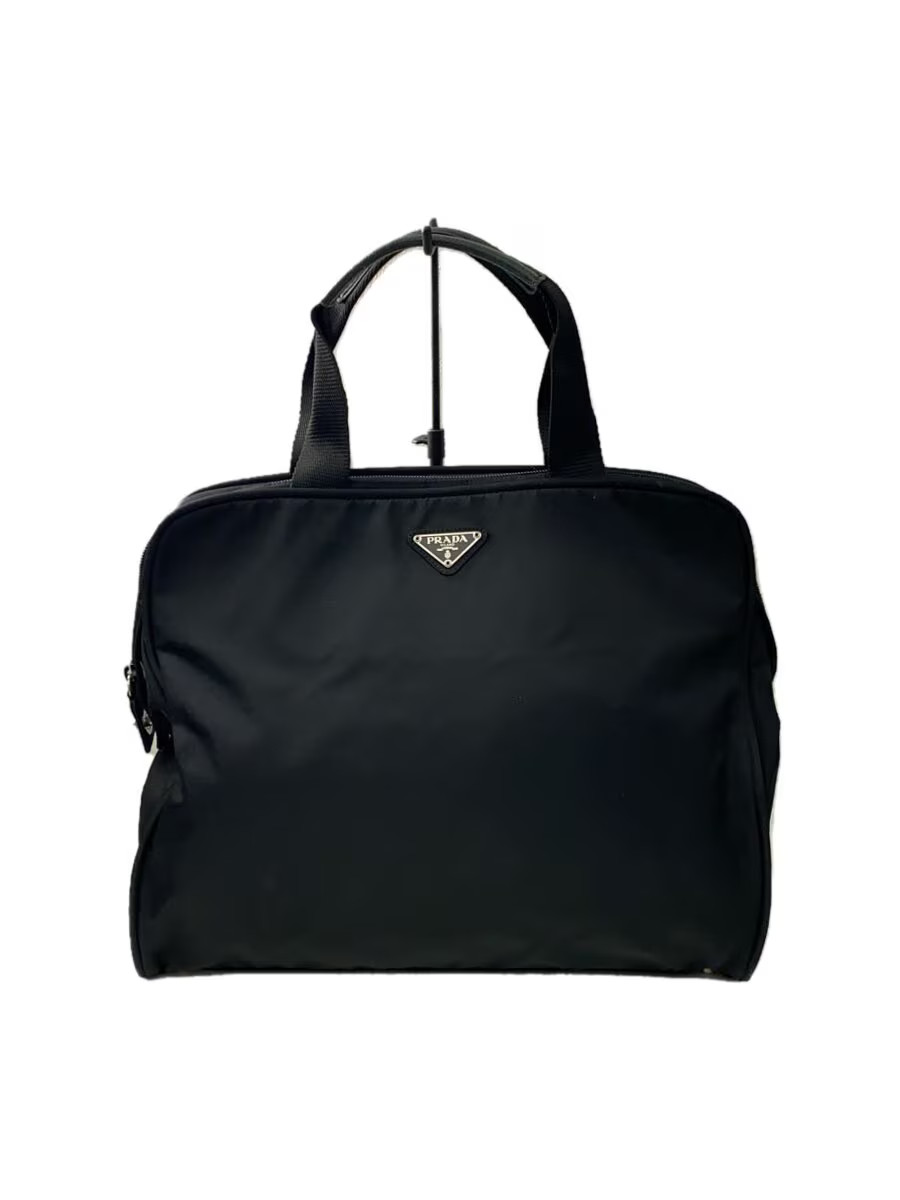 Prada Black Nylon Plain Handbag