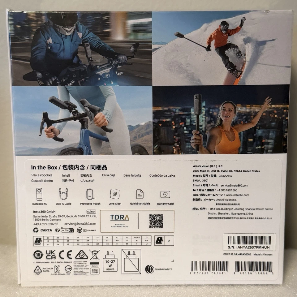 Insta360 X5 — 8K 360 Action Video Camera — Factory Sealed — NIB — Free Shipping! - Image 2 of 4