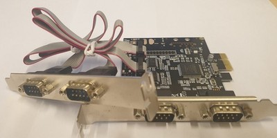 PCIE PCI Express to 4x Seriell Ports RS232 9 Pol InLine 76623C Karte 
